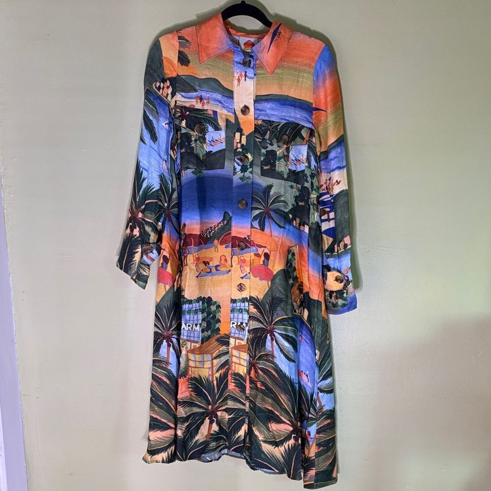 Farm Rio Carioca Midi Dress Size XXS *Missing Belt